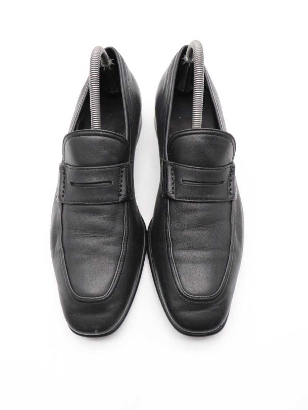 Salvatore Ferragamo Loafer Men's Size 8 D Black Leather Pull On Dress Shoes